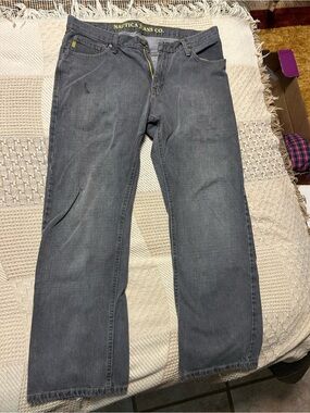 Vintage Y2K Nautica Jeans Co. Men’s N-Boot Cut Jeans - Charcoal Grey